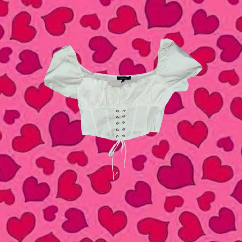 White Corset Crop Top